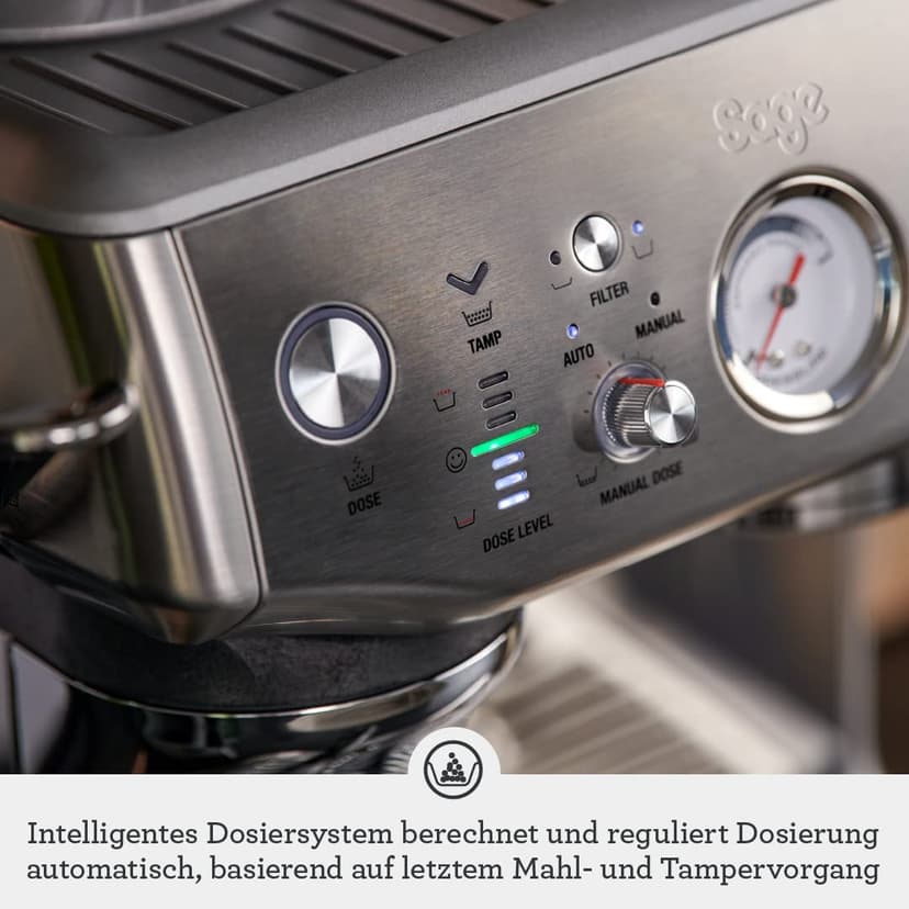 Sage - The Barista Express Impress - Assisted Jam Bean Coffee Machine with Milk Frother, Brushed Stainless Steel - 5