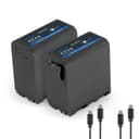 NEEWER 2 Batteries Rechange NP-F970 7800mAh, Batterie NP-F Rechargeable pour Sony FX3/FX30/A7, pour Canon R5, pour Nikon Z8, Charge Rapide USB C 20W PD pour Caméscope Éclairage LED Moniteur, TP-F970 - 1