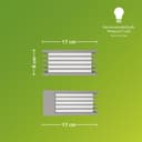 Philips Shades Outdoor Wall Light, IP44 Weather-resistant, Vertical Light, Durable, Aluminium, Light Grey, E27 Bulb Sold Separately - 9