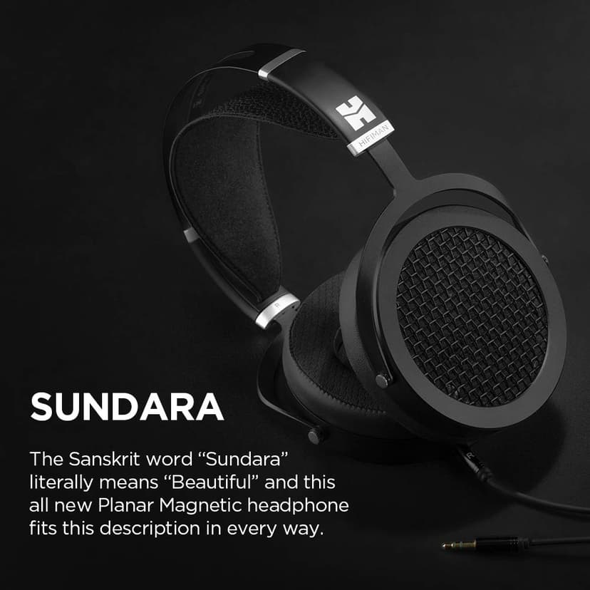 HIFIMAN SUNDARA Over-ear Full-size Planar Magnetic Headphones with High Fidelity Design Easy to Drive by iPhone/Android Comfortable Headband Open-Back Design Easy Cable Swapping Black - 2