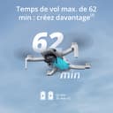 Bundle Drones Caméra Mini 4K, Drone Caméra 4K UHD pour Adultes, < 249 g, Stabilisation de la Nacelle à 3 Axes, Transmission Vidéo sur 10 km, Deux Batteries pour un Temps de Vol max. de 62 min - 5