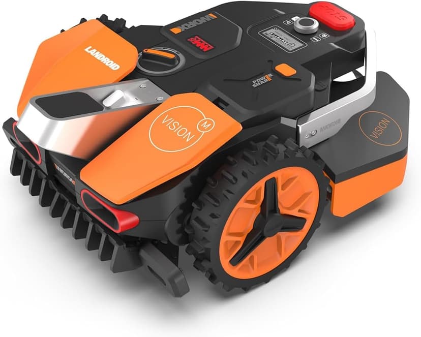 WORX Landroid Vision M600 Robotic Lawnmower WR206E.1 for Gardens up to 600 m² - Intelligent Robotic Lawnmower without Boundary Cable - WiFi & Bluetooth - Active Obstacle Avoidance with AI Technology - - 1
