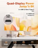 GEEKOM A5 Mini PC avec AMD Ryzen 7 5825U(jusqu'à 4,5 GHz), Graphiques Vega 8, 32Go DDR4 RAM, 512Go SSD, Lecteur SD, Muet Compatible 4 écrans 8K UHD, 2.5G LAN, 3ans d'assistance, Office Home - 8