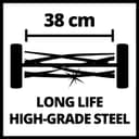 Einhell Tondeuse à Gazon Manuelle GC-HM 38 S-F (Jusqu’à 250 m², réglage de la Hauteur de Coupe sur 4 Niveaux de 13 à 38 mm) - 8