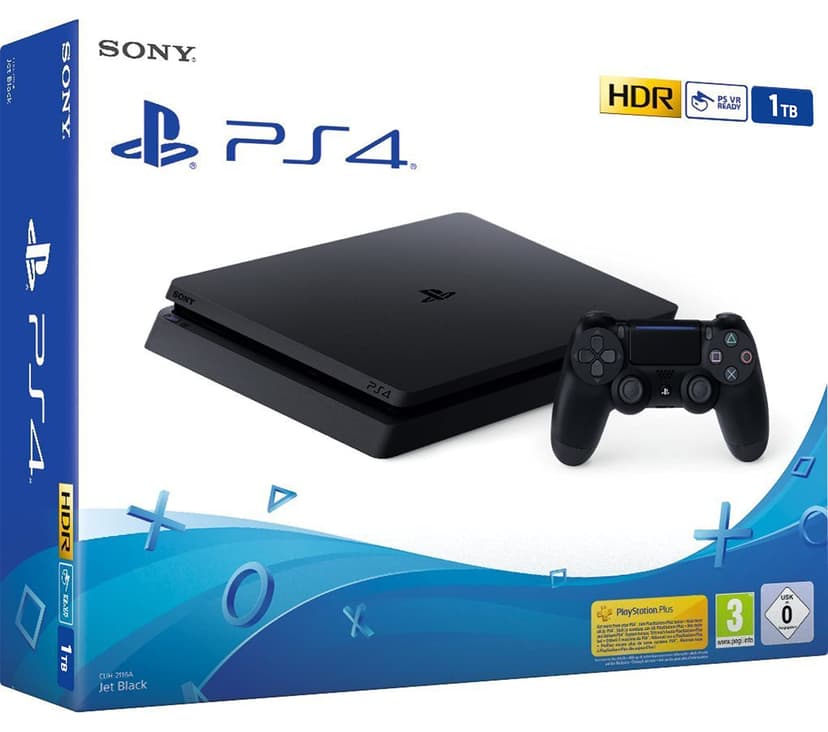 Sony PlayStation 4 Slim 1TB (CUH-2216B), black, EU - 1