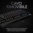 Logitech G PRO Tastiera gaming meccanica, ultraportatile senza tastierino numerico, cavo micro-USB rimovibile, tasti con retroilluminazione RGB LIGHTSYNC da 16,8M di colori, US Intl, PC/Mac - Nero - 7