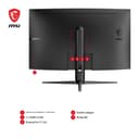 MSI G32CQ5P écran Gaming incurvé de 31,5 Pouces WQHD - Dalle VA 1500R 2560 x 1440, 170 Hz / 1 ms, Adaptive Sync, réglable sur 3 Axes - DP 1.2a, HDMI 2.0b CEC - 6