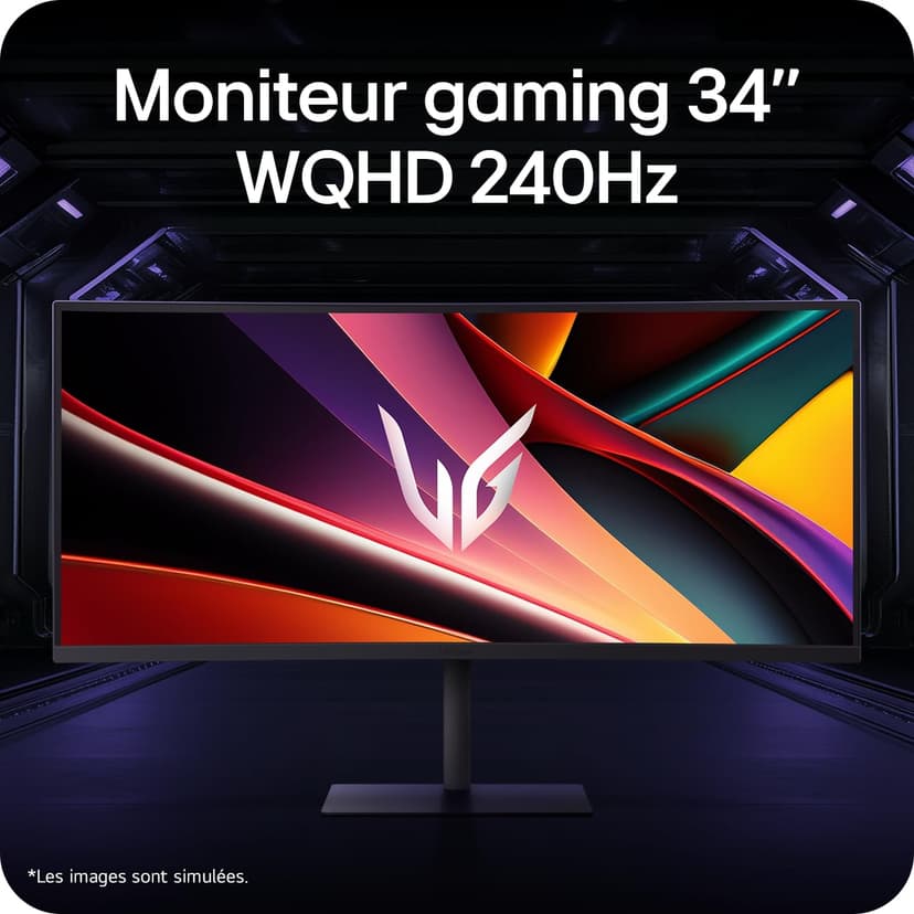 LG Ultragear 34G630A-B.AEU 34-Inch Gaming Monitor - VA Panel WQHD (3440 x 1440), 1ms GtG 240Hz, DisplayHDR 400, sRGB 95% (CIE1976), FreeSync Premium - 2