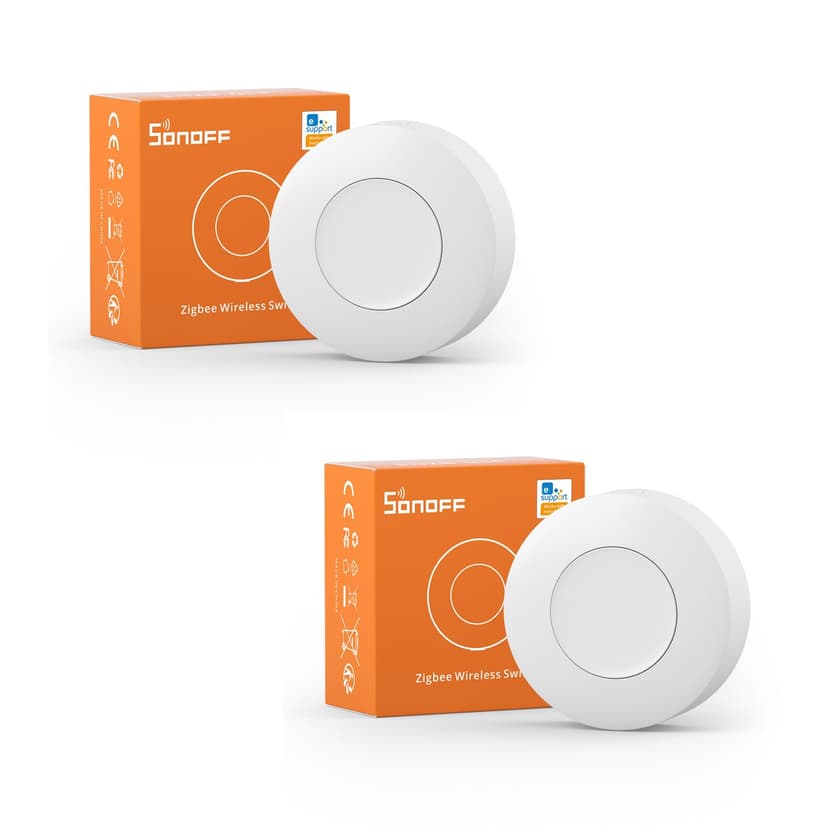 2 Pack SONOFF SNZB-01P Zigbee Wireless Switch, 2 Way Cont… - 1