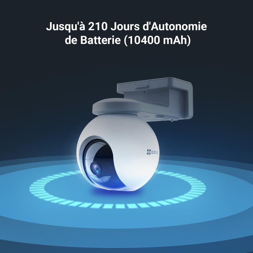 EZVIZ 2K Camera Surveillance WiFi Extérieure sans Fil sur Batterie 10400mAh avec Suivi Auto, Détection de Personne, Vision Nocturne en Couleur, Audio Bidirectionnel, Défense Active, Type C, CB8 - 2