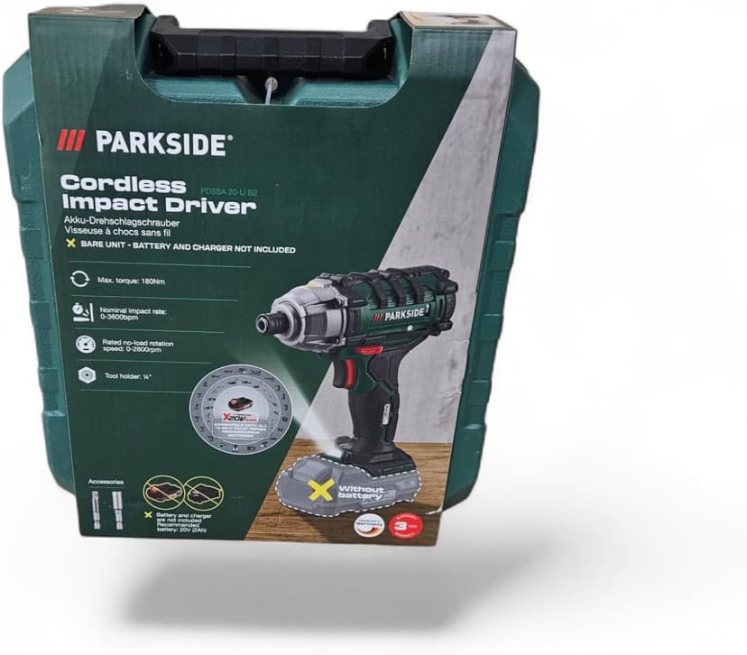 Parkside PDSSA 20-Li A1 Cordless Impact Wrench without Battery and Charger (with Case) - 1