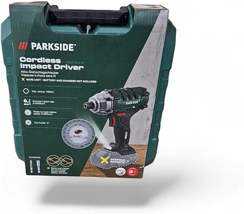 Parkside PDSSA 20-Li A1 Cordless Impact Wrench without Battery and Charger (with Case)