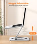 EOIWUY Laptop Stand with 360° Swivel Base, Portable Foldable Laptop Riser for Desk, Ergonomic Adjustable Cookbook Holders Computer Stand Holder for Team Work, Compatible with MacBook Pro/Air (10-16") - 4