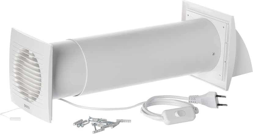 Diameter 100 mm, discreet heat recovery with cable and plug, installation depth 300-555 mm - 1