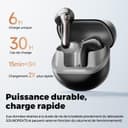 SOUNDPEATS Air5 Lite Wireless Earbuds with Hi-Res Audio, Bluetooth 5.4 Earphones, 13mm Drivers, LDAC Codec, Noise Cancelling Headphones for Calls, Stereo Sound, 30 Hrs, APP Control (Black) - 5