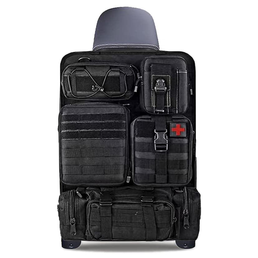 Tactical Car Seat Organizer with 5 Detachable Bag, Car Ba… - 1