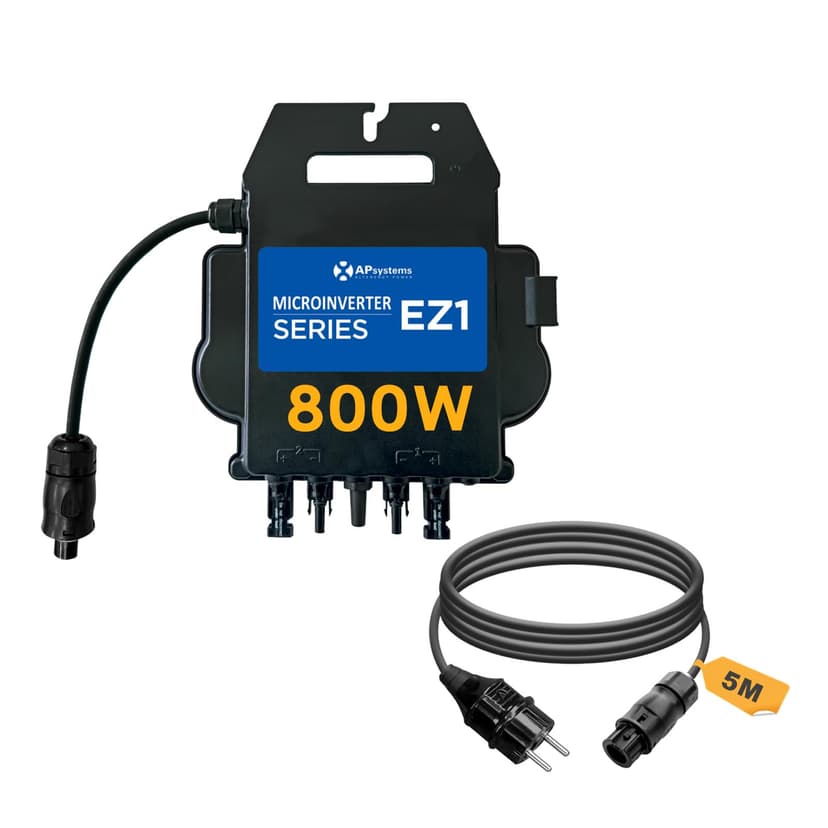 APsystems EZ1-M Micro Inverter 800 W with Wi-Fi and Bluetooth, PV VDE Certified, Plug & Play Inverter, Ideal for Balcony Power Plant - 1