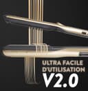 Demeliss Saint Algue Titanium V2.0 Steam Straightener Set - Includes 2-in-1 Mat - High Performance Smoothing and Intense Hydration - for All Hair Types - 4