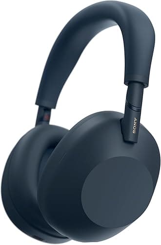 SONY WH-1000XM6 Flagship Noise Cancelling Over-Ear Wireless Bluetooth Headphones, Signature Hi-Res Sound, Comfort, Foldable Design, Durable Case, 30 HR Battery NC On, iOS & Android – Midnight Blue