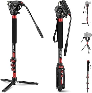 NEEWER 71.6 Inch Pro Camera Monopod Telescopic Carbon Fib…