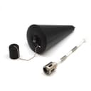 Harbour Housewares Metal Garden Torches - Cone - Pack of 6-146cm Black Garden Torches Lighting Modern Outdoor Lighting Paraffin Oil Lamp Candle Flame Lantern for Parties, Outdoor Events, BBQs - 3