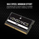 CORSAIR Vengeance SODIMM DDR5 RAM 32GB (1x32GB) 4800MHz CL40-40-40-77 1.1V Intel AMD Laptop Notebook Memory - Black (CMSX32GX5M1A4800C40) - 4