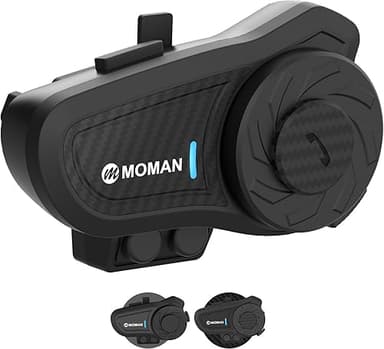 Moman H2 Pro Casque d'interphone de Moto en Fibre de Carb…