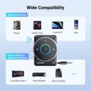 UGREEN Aux Bluetooth 5.4 Adapter for Car, Bluetooth Receiver with Dual Connection, Noise Cancellation, Build-in Mic, 3.5mm Car Bluetooth Aux Adapter for Hands-Free Calls and Music Streaming - 4
