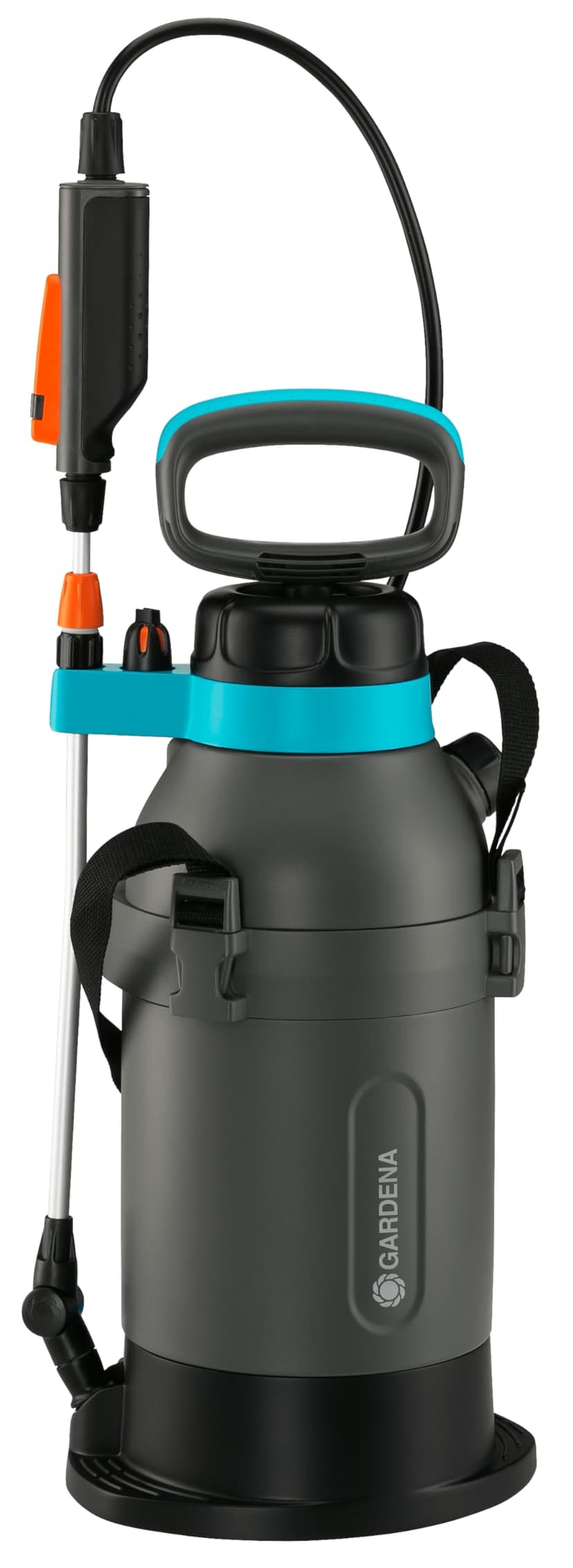 Gardena Pressure Sprayer 5 l EasyPump: Battery pressure sprayer with integrated foot tread, telescopic lance including locking function, shoulder strap and nozzle protection (11136-20) - 2