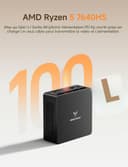 MINIS FORUM UM760 Slim Mini PC, processeur AMD Ryzen 5 7640HS Mini Computer (6C/12T, jusqu'à 5,0 GHz), 16 Go de RAM DDR5 et 1 to de SSD PCIe 4.0, 8K@60Hz HDMI 2.1/USB4, WIFI6E/BT5.2 - 6