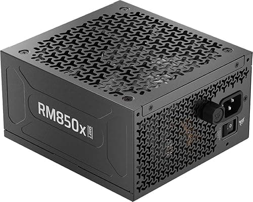 CORSAIR RM850x SHIFT (2025) Fully Modular ATX Power Supply - Modular Side Interface, Native 12V-2x6 Cable, ATX 3.1 & PCIe 5.1, Capacitors with 105°C Rating, Cybenetics Gold - Black