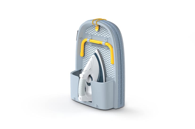 Joseph Joseph Pocket Folding Space-Saving, Compact table-top Ironing Board Regular, Grey/Yellow - 1