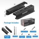 HANDT Overhead Garage Storage Rack, Connectable Heavy Duty Metal Ceiling Rails For Garage Storage Organization Shelving System (Black, 6 Bins) - 4
