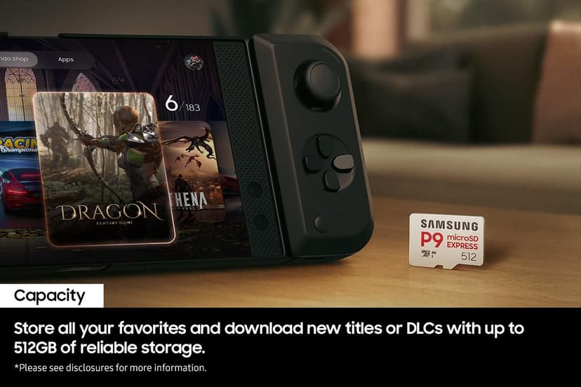 Samsung P9 Express microSD 512 GB, High-Speed Gaming Memory Card for Nintendo Switch 2, 800 MB/s Read, For 4K UHD Video, Consoles and Cameras, MB-MK512T/WW - 7