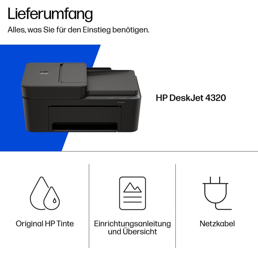 HP DeskJet 4320, A24HMB, Imprimante Multifonction à Jet d’Encre A4 Couleur,Recto/Verso Manuel, 8,5 PP, Wi-FI, ADF, 3 Mois d'InstantInk Inclus, Noire - 7