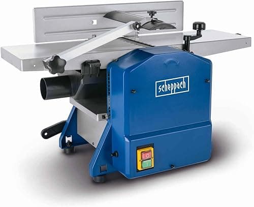 Scheppach HMS850 Planer Thicknesser | 1250W 8000 RPM | 204mm Width | 120mm Height | Hand Crank Height Adjustment