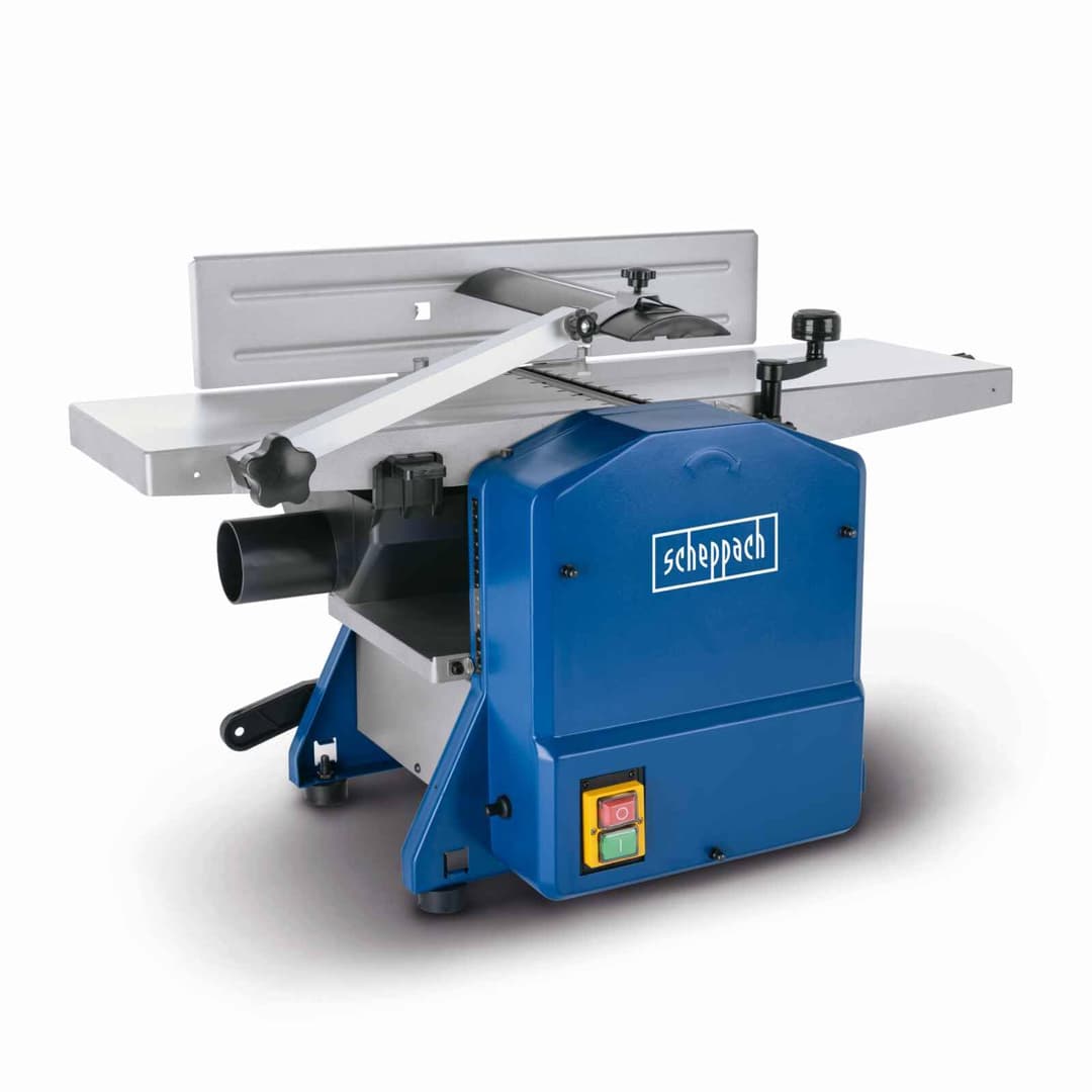 Scheppach HMS850 Planer Thicknesser | 1250W 8000 RPM | 204mm Width | 120mm Height | Hand Crank Height Adjustment