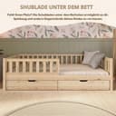 Crazy Pine Lit Enfant avec Tiroirs 190x90 cm – Montessori au Sol en Bois Massif avec Barrière – Sécurisé pour Tout-Petit – Design Scandinave, Montage Facile - Crazy Basic - 7