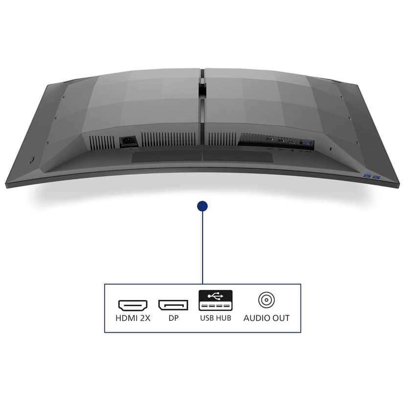 PHILIPS Evnia 34M2C6500-34 Inch OLED WQHD Curved Gaming Monitor, 175 Hz, 0.03 ms, HDR400, Ambiglow, FreeSync Premium Pro, G-Sync comp. (3440x1440, 2X HDMI, DisplayPort, USB Hub) dark gray - 4