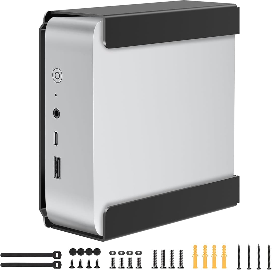 Aiweiwa Metal Mini PC Mount Compatible with Beelink SER8, SER6, SER9, SER9 Pro, EQi12, EQR6, Mini PC VESA Mount/Wall/Undercounter Only for SER8, SER6, SER9, SER9 Pro, EQi12, EQR6
