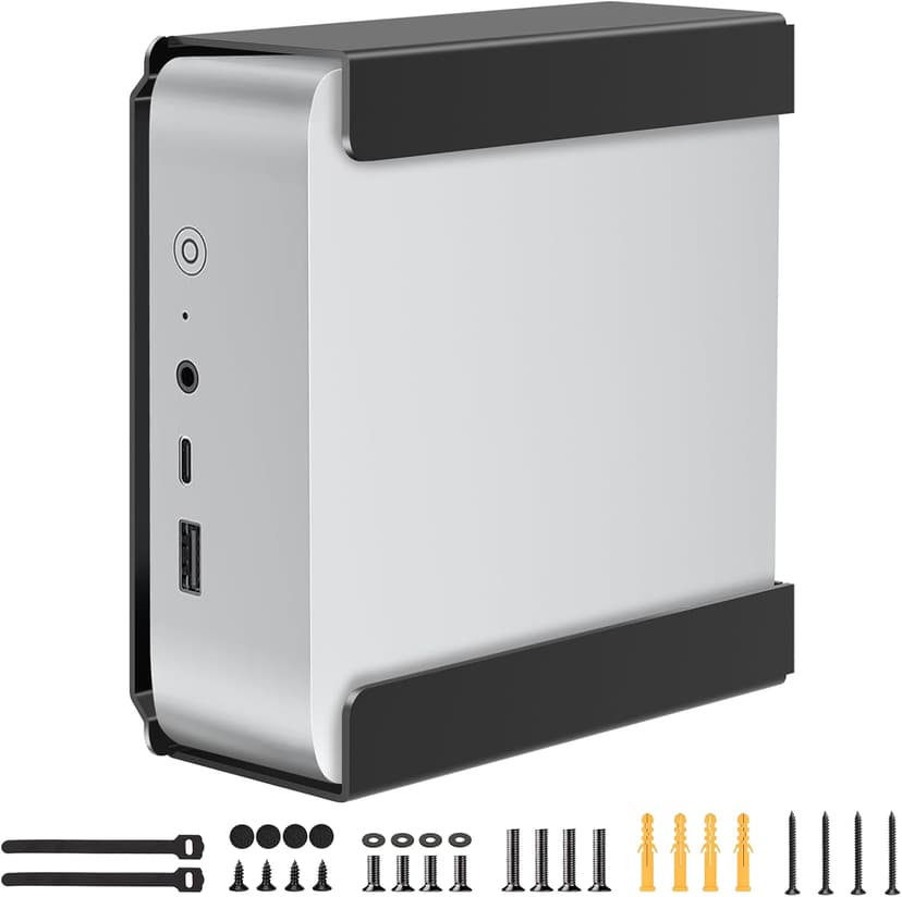 Aiweiwa Metal Mini PC Mount Compatible with Beelink SER8, SER6, SER9, SER9 Pro, EQi12, EQR6, Mini PC VESA Mount/Wall/Undercounter Only for SER8, SER6, SER9, SER9 Pro, EQi12, EQR6 - 1
