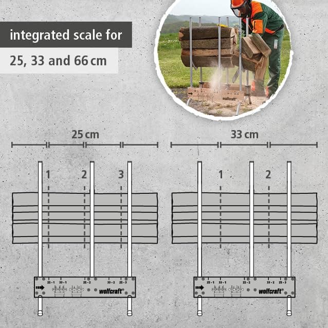 wolfcraft Saw Buck I 5121000 I The Sturdy and Stable Saw Buck for firewood - 3