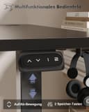Devoko Electric Standing Desk 160x70cm, Height Adjustable Desk Ergonomic Stand up Table with 2 Memory Preset,Rustic Brown - 5