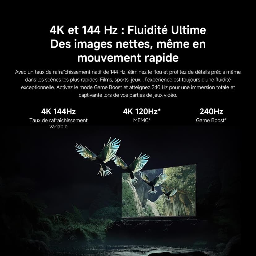 Xiaomi 65" S Mini TV, Borderless Design, Google TV, QD-Mini LED, 1200 Nits Maximum Brightness, 4K 144H High Refresh Rate, Ultra Smooth Gaming, Dolby Vision IQ & Dolby Atmos - 3