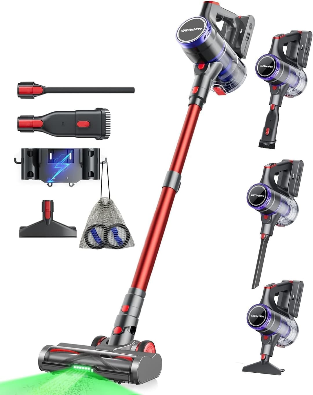 VACTechPro F02 Ultra Cordless Vacuum Cleaner, 48KPA/550W/…