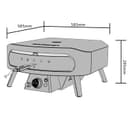 Cozze® 17" Rotate Gas Pizza Oven Black Edition - Rotating Cordierite Stone Ø43cm, 8kW, Door Included, 30mbar - 6