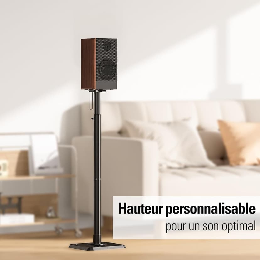 Mounting Dream Speaker Stands Height-Adjustable for Satellites up to 5 kg, Set of 2 Floor Stands - 7
