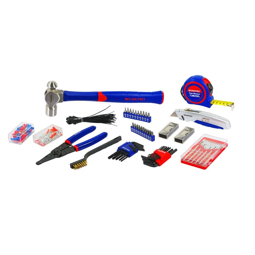 WORKPRO 408-Piece Mechanics Tool Set, Chrome Vanadium Forged Tools, 3-Drawer Heavy Duty Metal Box - 7