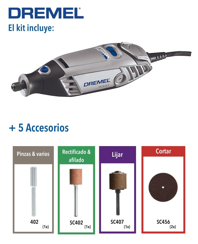 Dremel 3000-5 Multitool 5tlg. - 2