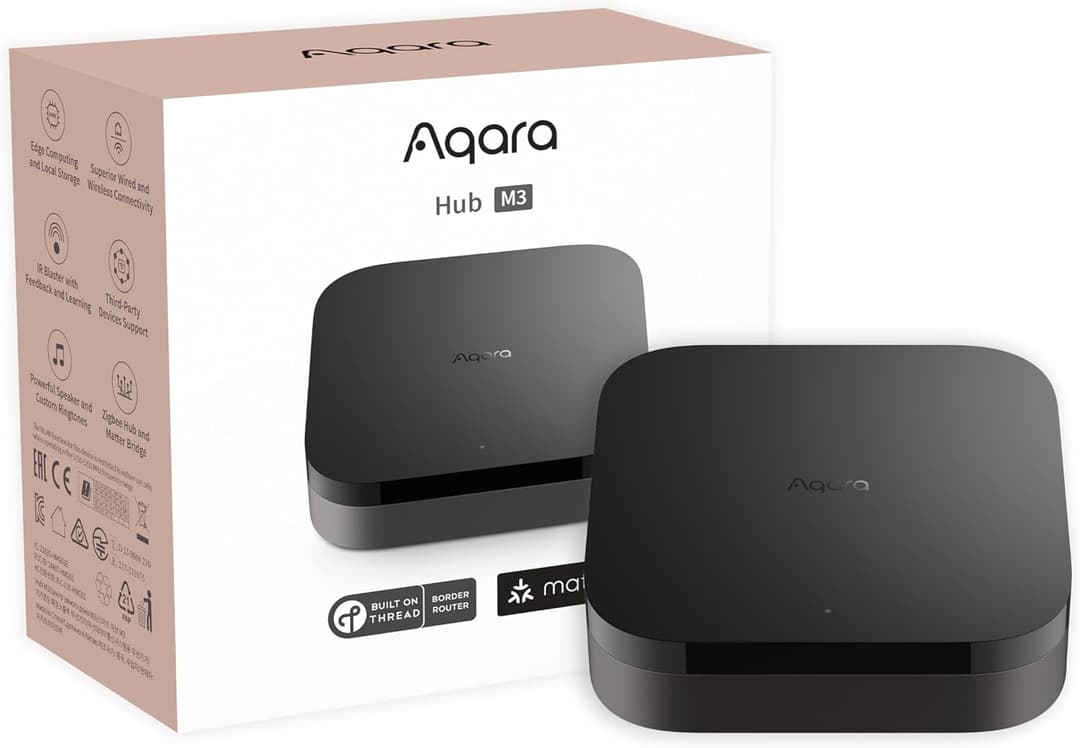 Aqara Smart Home Hub M3 per la Domotica, Matter Controller, Thread Border Router, Funzionalità Zigbee, Bluetooth, WiFi, PoE, IR, Supporta Apple HomeKit, Alexa,Google,SmartThings,Home Assistant,IFTTT